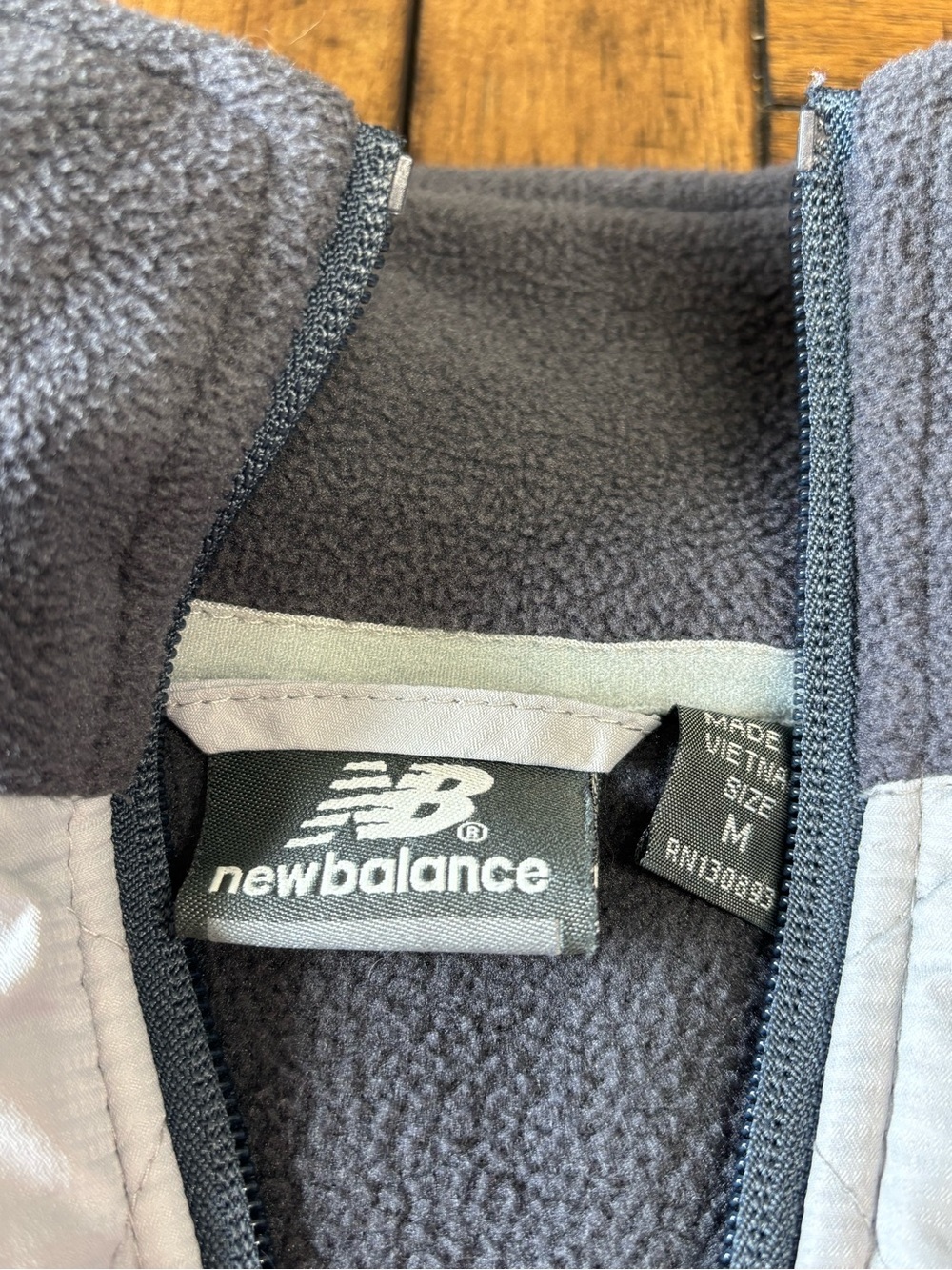 New Balance Women’s Gray and White Fleece Jacket - Picture 5 of 5